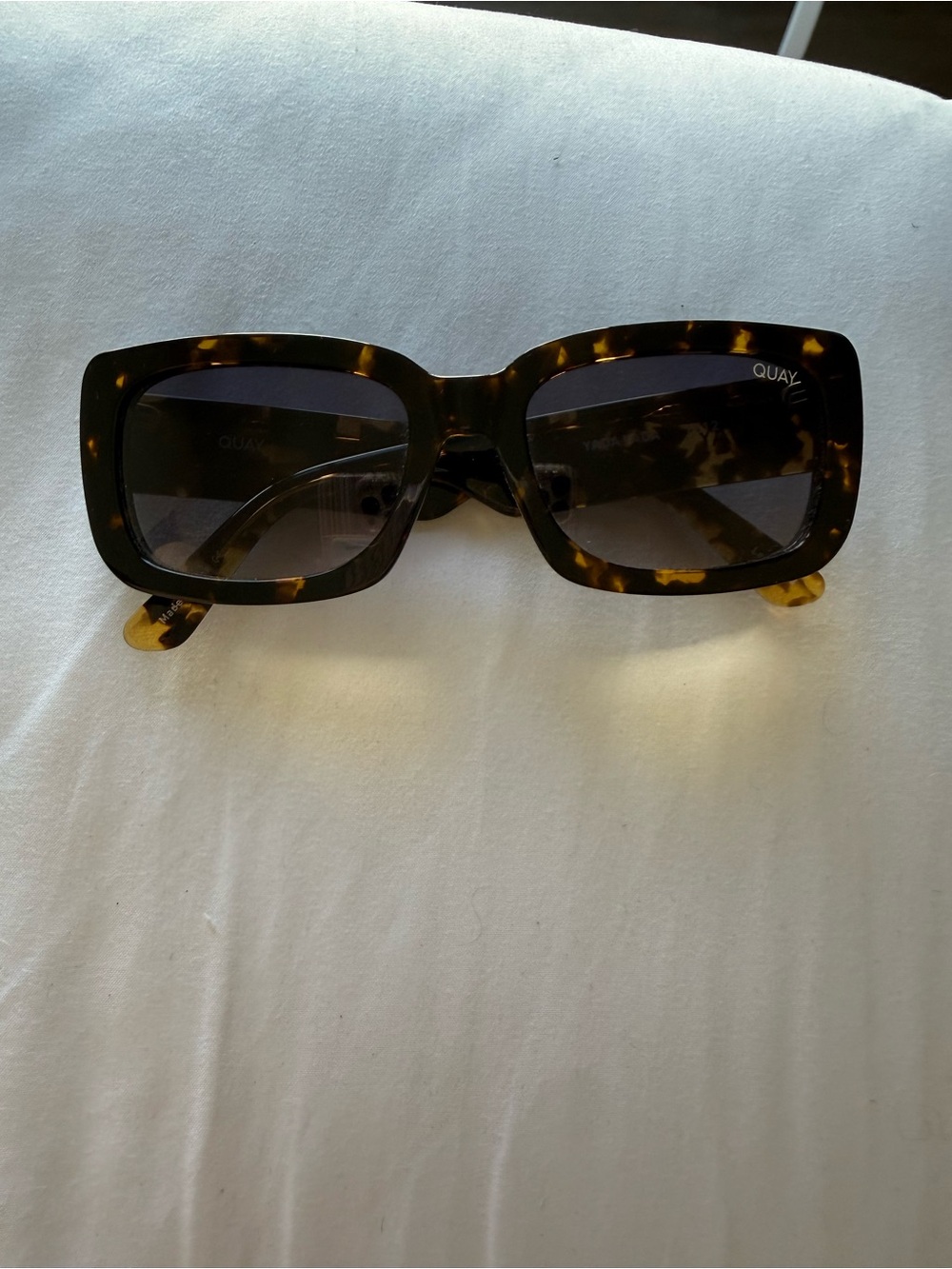 Quay Australia Tortoiseshell Oversized Square Sunglasses - Dark Brown Gradient